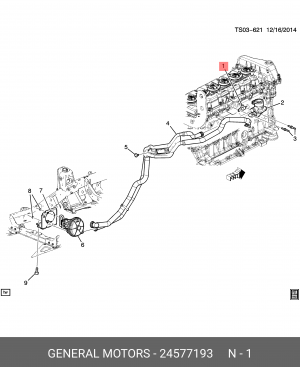 ПРОКЛАДКА ВЫПУСКНОГО КОЛЛЕКТОРА 24577193 GENERAL MOTORS