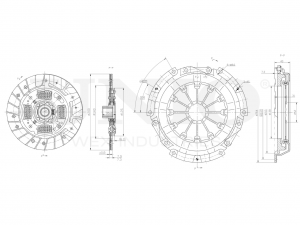 Комплект сцепления без подшипника CLT-20018 UNIO