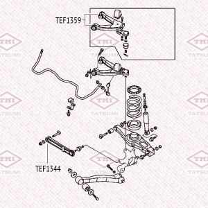сайлентблок задн. верхнего рычага!\ MITSUBISHI Pajero 06> TEF1359 TATSUMI