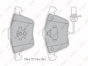 Колодки тормозные дисковые передние BD-1217 LYNXAUTO