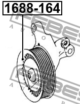 Ролик обводной FORD TRANSIT 06-, MERCEDES W164 1688-164 1688-164 FEBEST