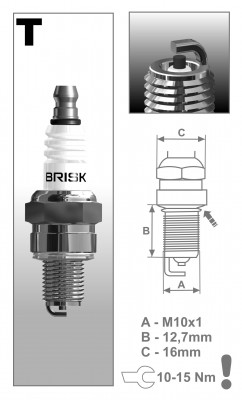 Свеча зажигания GARDEN TR17C (3161) TR17C BRISK
