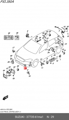 ДАТЧИК ПАРКОВКИ 37735-61MA1 3773561MA1 SUZUKI
