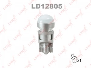 Лампа подсветки W5W 12V "LYNXauto" (W2,1x9,5d, SMDx1, 6500K, T10) LD12805 LYNXAUTO