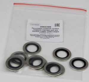 шайба универсальная! 16.7x24x1.5 Mitsubishi, Nissan, Opel, Volvo, Renault 006339H CORTECO