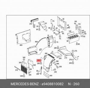 шайба крепления крыла A9408810082 MERCEDES BENZ