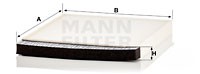 Фильтр салонный CU2855 CU 2855 MANN FILTER