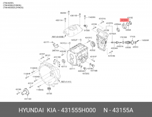 Сальник HYUNDAI HD65,72,78,County (M035S5) КПП вала вторичного (50х65х9) OE 431555H000 HYUNDAI KIA