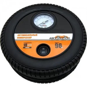 Компрессор автомобильный 18л/мин. 5атм. 8А 12V колесо АВТОСТОП AC19 AVTOSTOP