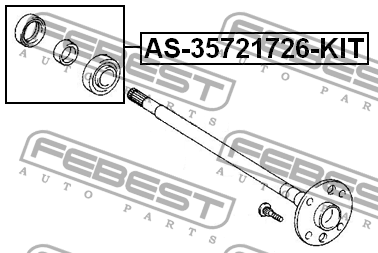 Подшипники полуоси комплект AS-35721726-KIT AS-35721726-KIT FEBEST