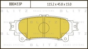 колодки дисковые задние!\ Lexus RX 350 09> BB0433P BLITZ