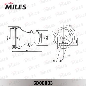 Пыльник ШРУСа внутренний правый RENAULT LOGAN/SANDERO/LAGUNA II 01- GD00003 GD00003 MILES
