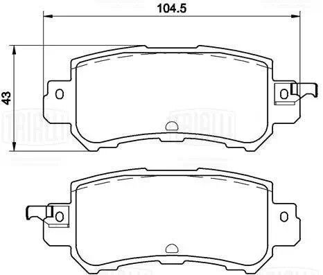 Колодки торм. для а/м Mazda CX-5 (11-) диск. зад. (керам.) (PF 2506CR) PRO PF2506CR TRIALLI