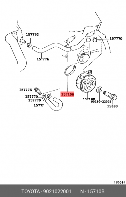 кольцо упл. болта масляного радиатора!\ Toyota 4Runner/Camry/Highlander/RAV4 89- 90210-22001 TOYOTA