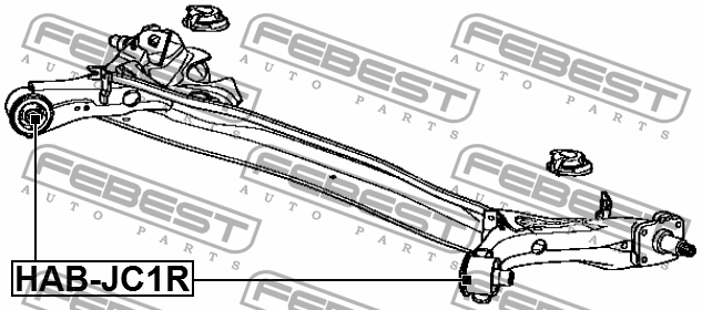 Сайлентблок задн балки HONDA LIFE JC1 08- HAB-JC1R HAB-JC1R FEBEST