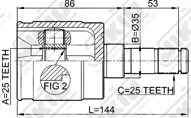 ШРУС JC28033 JC28033 JIKIU
