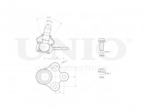Опора шаровая передняя нижняя SSP-20076 UNIO