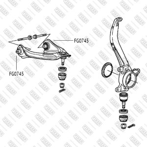 сайлентблок рычага верхнего!\ Honda Accord 03> FG0745 FIXAR