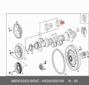 вкладыши шатунные A9260300160 MERCEDES BENZ