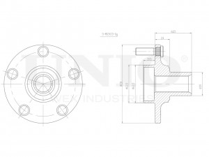 Ступица передняя (с ABS) HUB-20283 UNIO