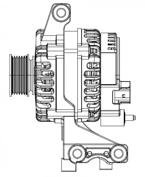 Генератор для а/м Geely Coolray (22-) 1.5T 150A (LG 2724) LG2724 START VOLT