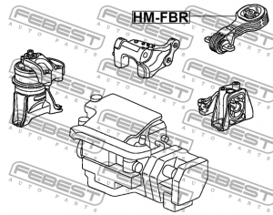 Опора двигателя задняя AT HM-FDR FEBEST