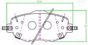 Колодки торм. для а/м Changan UNI-V (22-) диск. перед. (керам.) (PF 2344CR) PRO PF 2344CR TRIALLI
