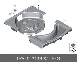 Проушина крепежная 51337381924 51 47 7 438 824 BMW