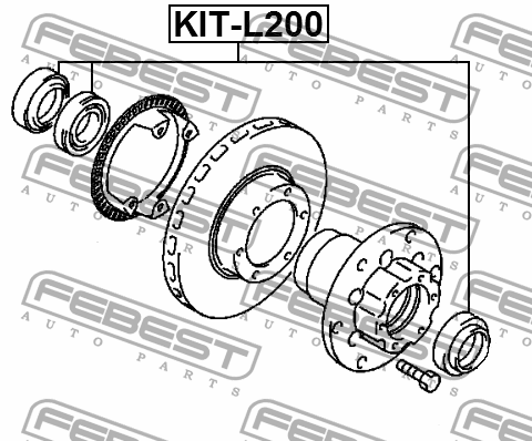 Подшипник ступицы передн 45.2X73.4X19.5 PAJERO II KIT-L200 KIT-L200 FEBEST