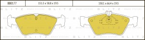 колодки дисковые передние!\ MB W202 2.3/2.4/2.8/W210 2.0-3.0D 95> BB0177 BLITZ