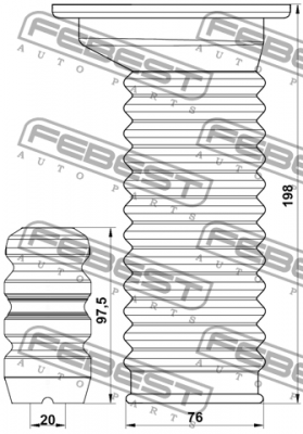 Пыльник передн амортизатора с отбойником комплект TOYOTA COROLLA 2001-2006 TSHB- TSHB-ADT250F-KIT FEBEST