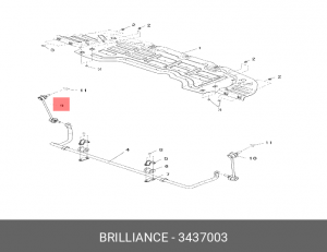 СТОЙКА СТАБИЛИЗАТОРА ПЕРЕДНЕГО ЛЕВАЯ BR V5 3437003 3437003 BRILLIANCE