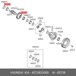 Подшипник HYUNDAI Accent (07-) дифференциала OE 4573823000 HYUNDAI KIA