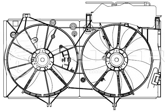 Э/вентиляторы с кожухом (2 вент.) для а/м Toyota Camry (11-) 2.0i/2.5i LFK1919 LFK1919 LUZAR