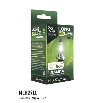 лампа! галогеновая 12V H27 27W PG13 3500K (хедер 1шт) Long Life\ MLH27LL CLEAR LIGHT