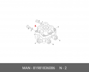 Штуцер угловой W-SN12-D9/33,5-CUZN/232 81981836086 MAN