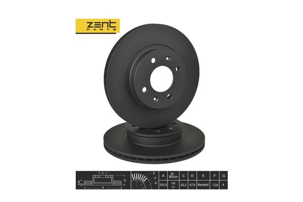 диск тормозной передний Z06283 ZENTPARTS