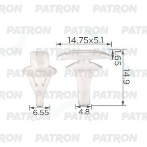 Клипса пластмассовая (упаковка 100шт) Honda, Lexus, Mitsubishi, Subaru, Toyota п P370102A PATRON