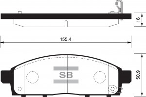 Колодки тормозные MITSUBISHI L200 (05-) передние (4шт.) SANGSIN SP1361 SANGSIN