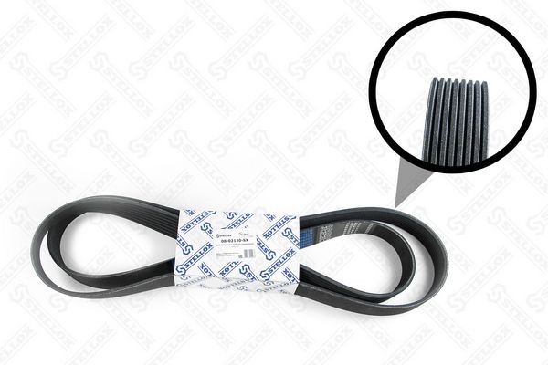 Ремень приводной поликлиновой 8PK2121 JCB 3CX,3CXSuper,4CX,4CXSuper STELLOX 08-02120-SX STELLOX