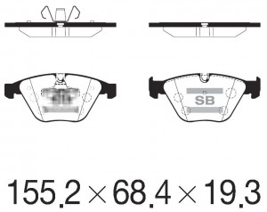 Колодки тормозные BMW 3 (E90,E91,E92,E93),X1 (E84) передние (4шт.) SANGSIN SP2210 SANGSIN