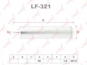фильтр топливный!\ BMW E87/E46/E90/E60/E65/X3/X5 2.0-4.0D 03> LF-321 LYNXAUTO