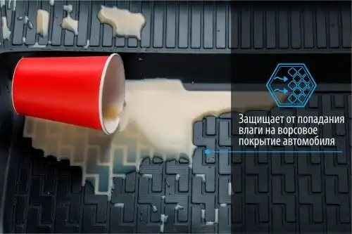 коврики салона!полиуретан 5 шт. без крепежа\Nissan Qashqai II Россия 15-19 19> 14105004 RIVAL