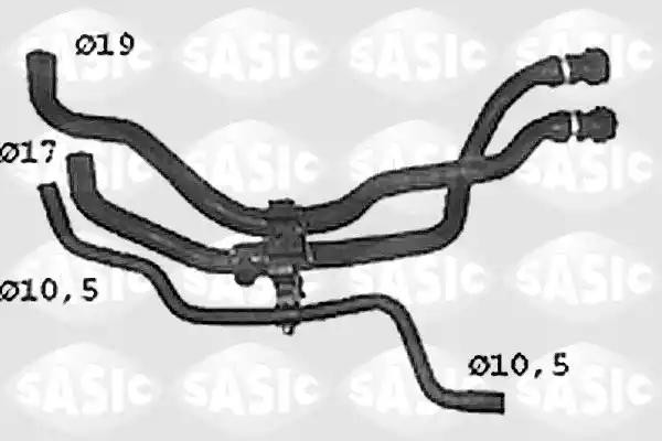Шланг к печке RENAULT CLIO II 1.4, 1.6, KANGOO 1.4 -3/03 SWH4308 SWH4308 SASIC