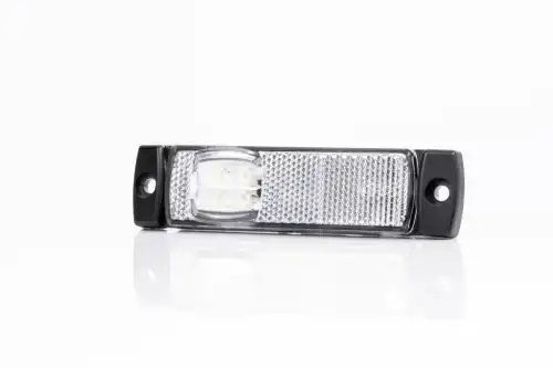 фонарь габаритный! белый прямоуг. LED 130x32 с проводом 0.5м\ FT018BLED FRISTOM