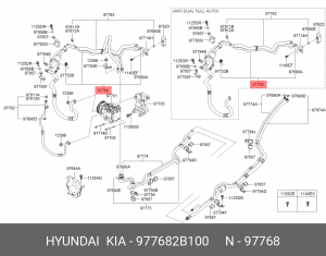 Трубка кондиционера HYUNDAI Santa Fe (06-) OE 977682B100 HYUNDAI KIA