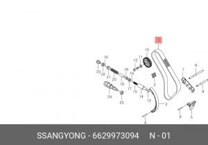 Цепь ГРМ SSANGYONG Rexton (02-),Korando (96-) (OM600) OE 6629973094 SSANG YONG