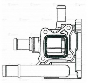 Корпус термостата алюмин. для ам Opel Astra J (10-),Chevrolet Aveo T300 (11-) (L LT 0549 LUZAR
