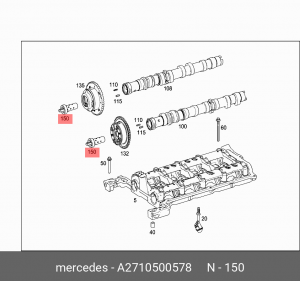КЛАПАН РЕГУЛИРОВКИ ФАЗ ГАЗОРАСПРЕДЕЛЕНИЯ 2710500578 A 271 050 05 78 MERCEDES BENZ