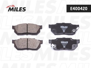 Колодки тормозные передние (без датчика) (Смесь Low-Metallic) HONDA CIVIC/CRX/PR E400420 MILES